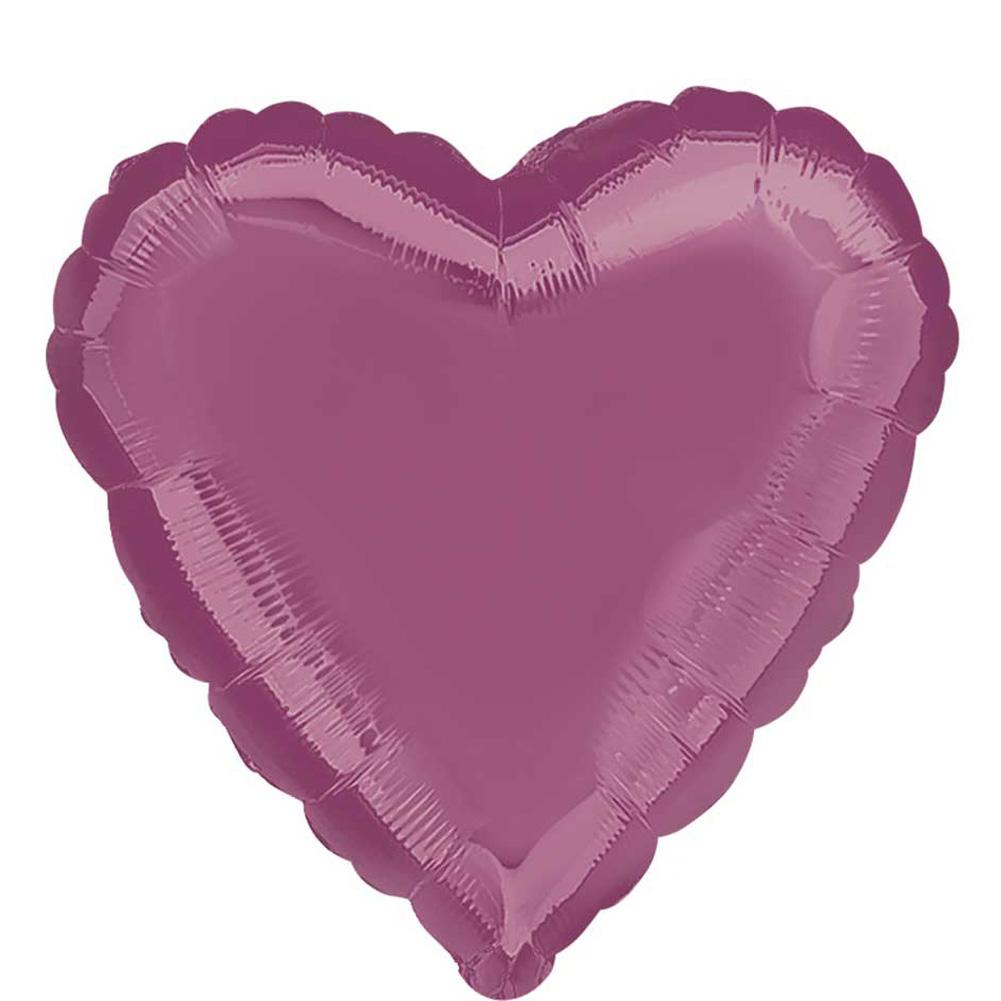 Metallic Lavender Heart Foil Balloon 18in Balloons & Streamers - Party Centre