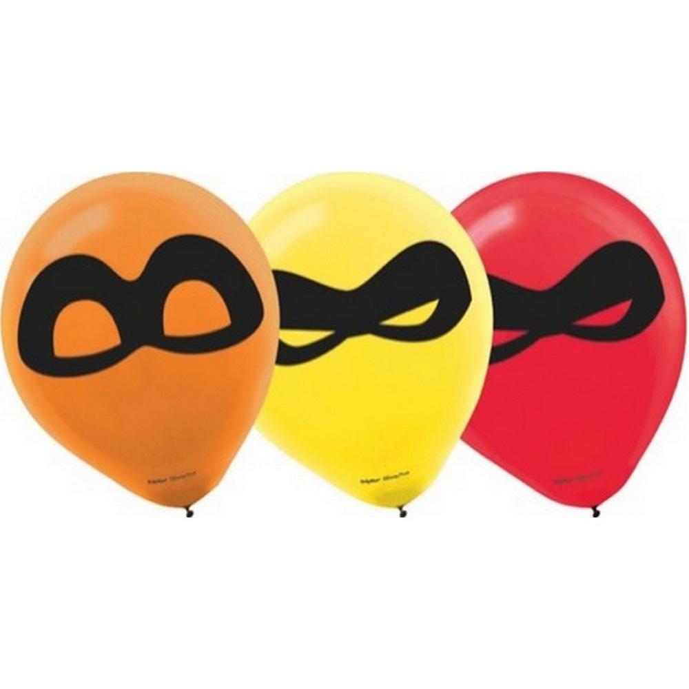 Incredibles 2 Latex Balloon 11in, 6pcs Balloons & Streamers - Party Centre