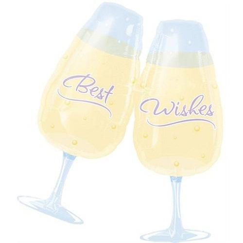 Special Day Toasting Glasses Foil Balloon 30in Balloons & Streamers - Party Centre