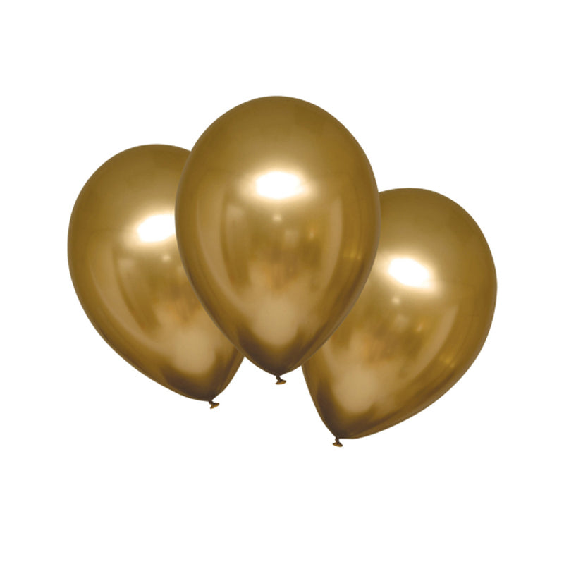 Gold Sateen Luxe Latex Balloon 11in,6pcs