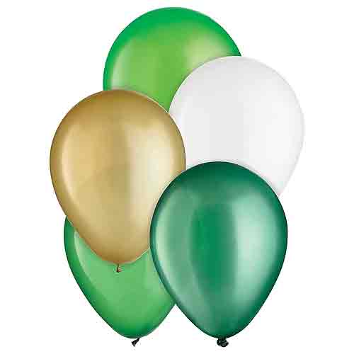 St. Patrick's Day Asst. Color Latex Balloons 15pcs, 11in