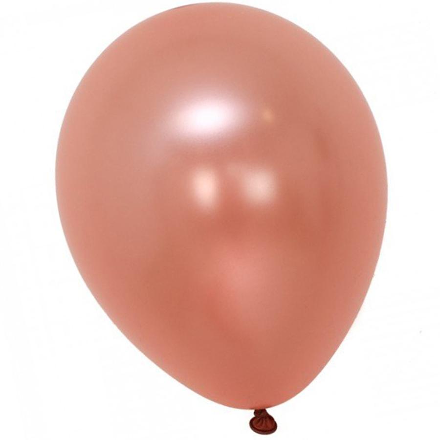 Rose Gold Pearlized Latex Balloons 12in, 100pcs Balloons & Streamers - Party Centre