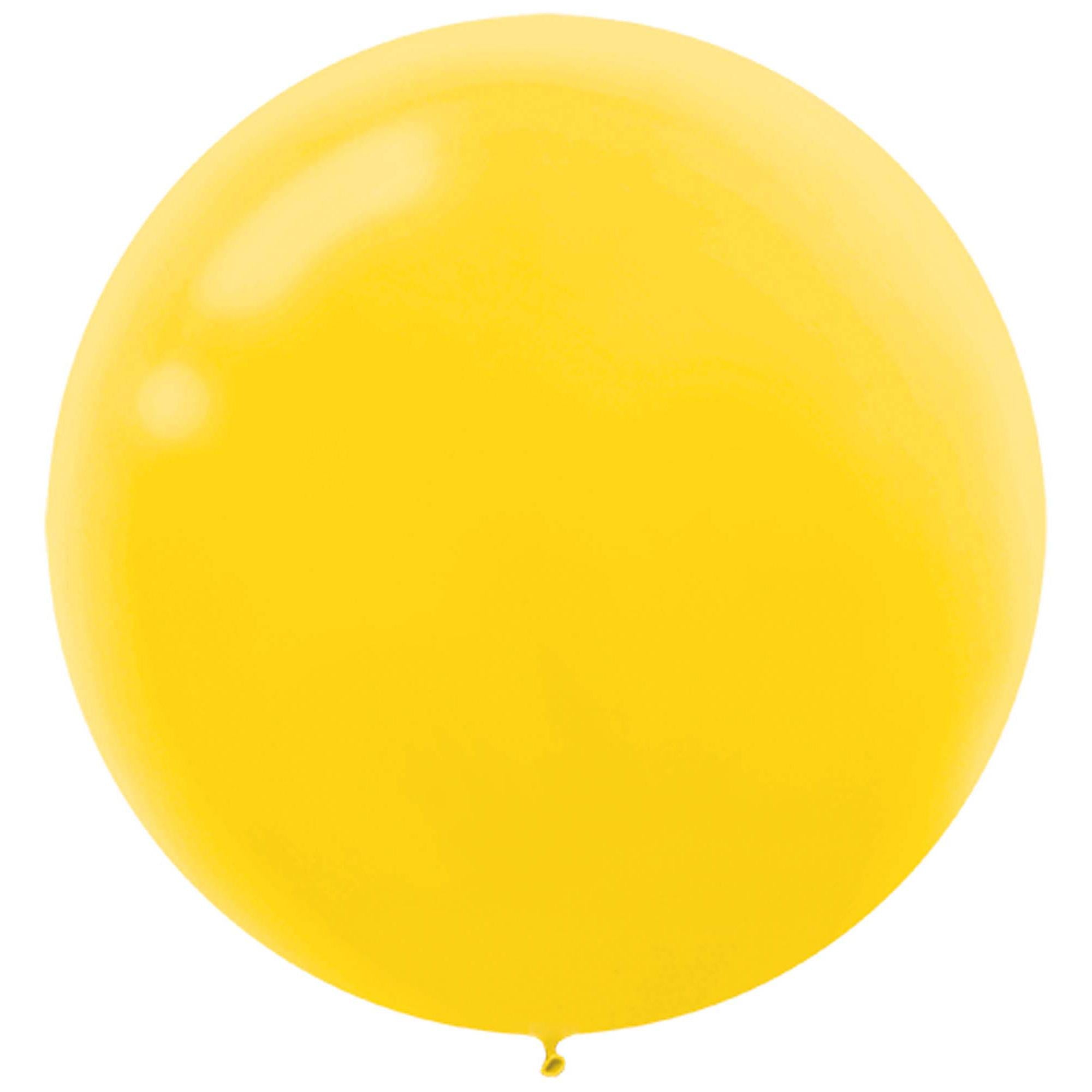 Yellow Sunshine Latex Balloon 24in, 4pcs Balloons & Streamers - Party Centre
