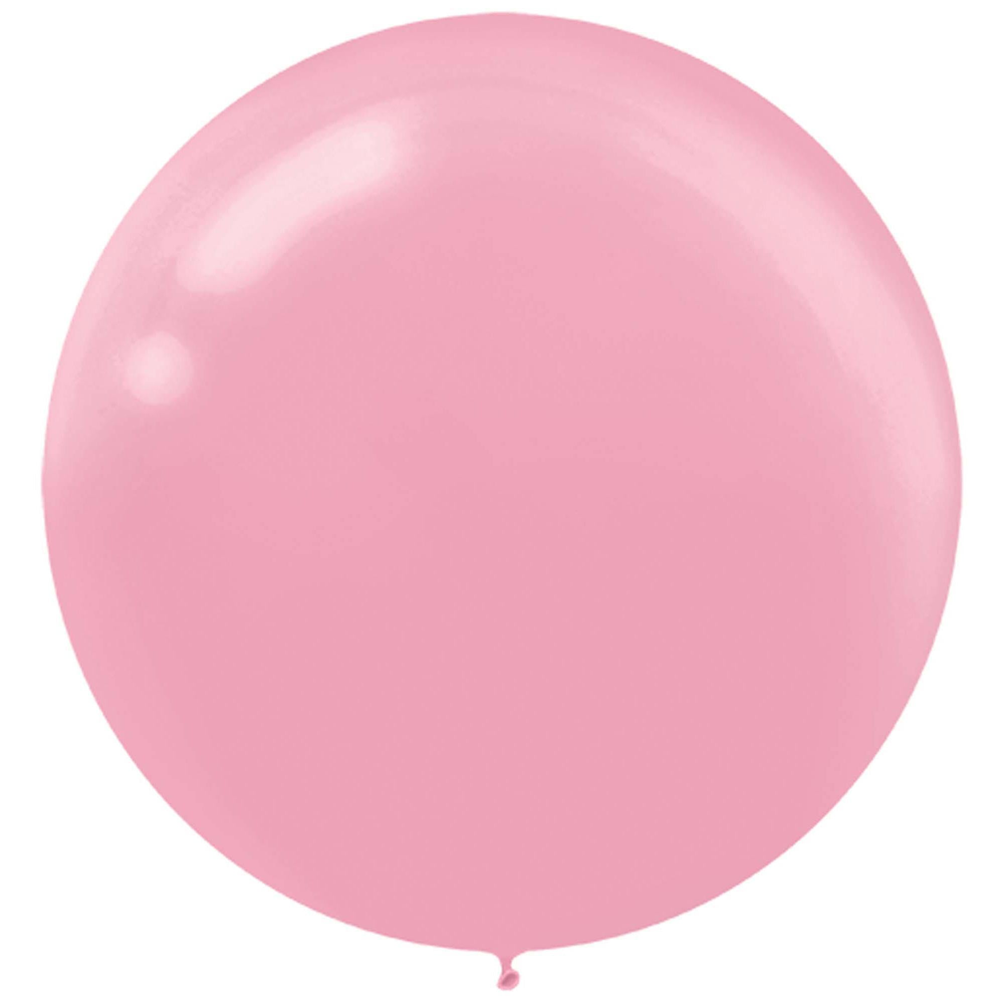 New Pink Latex Balloon 24in, 4pcs Balloons & Streamers - Party Centre
