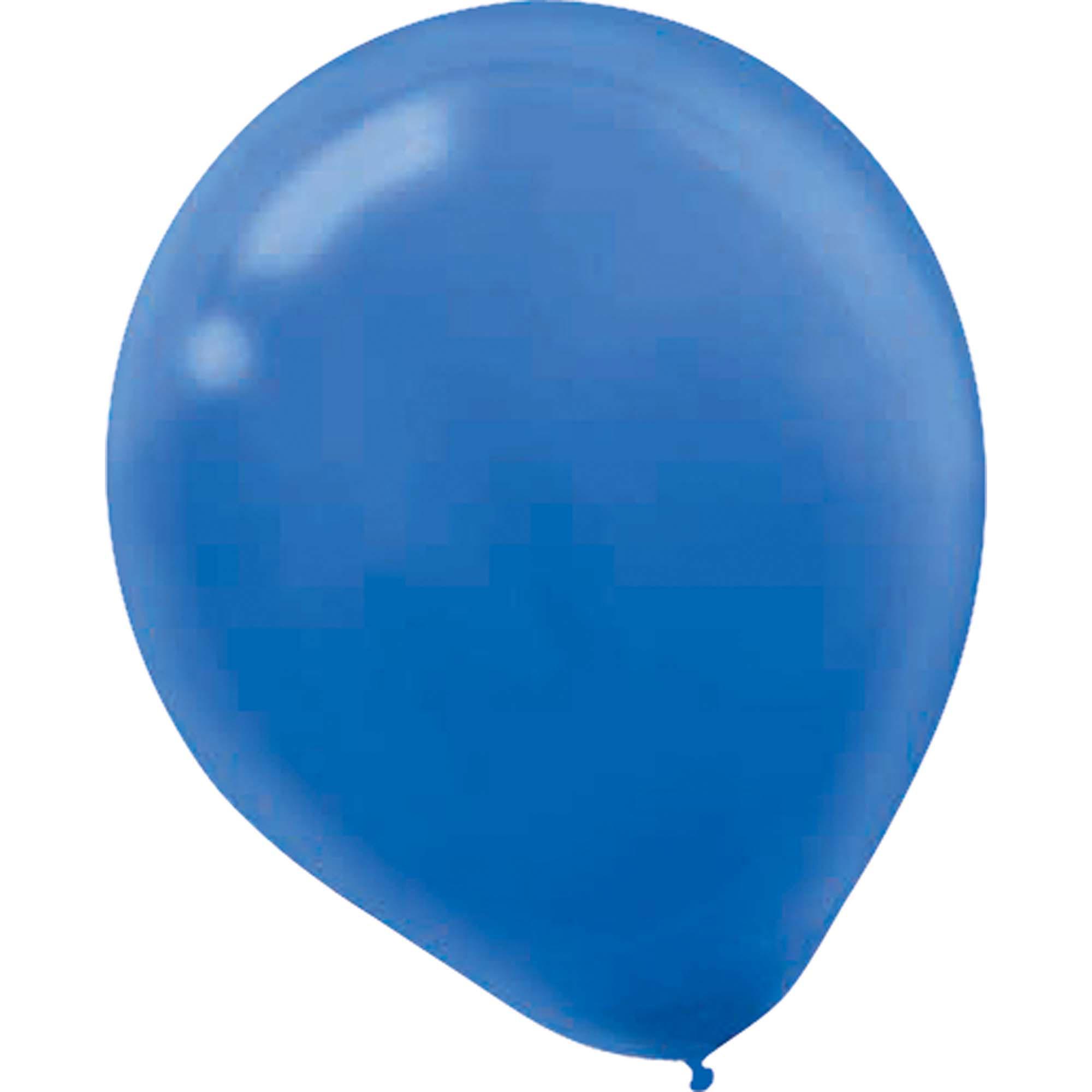 Bright Royal Blue Latex Balloons 5in, 50pcs Balloons & Streamers - Party Centre