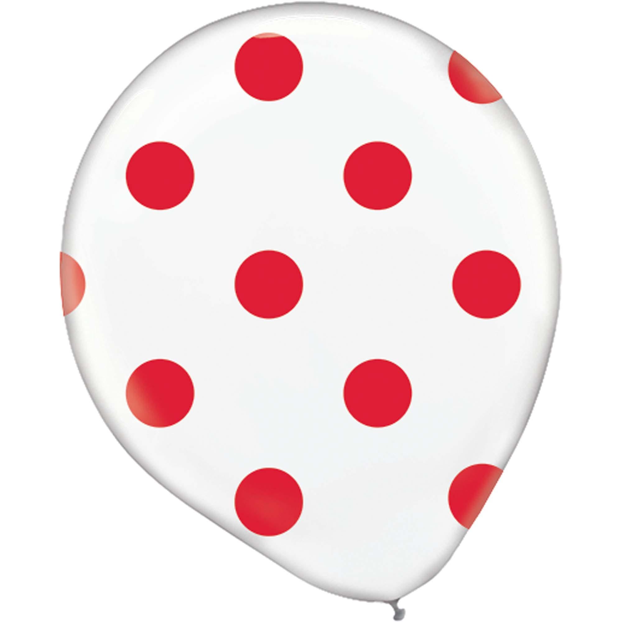 Apple Red Polka Dot Latex Balloon 20ct Balloons & Streamers - Party Centre