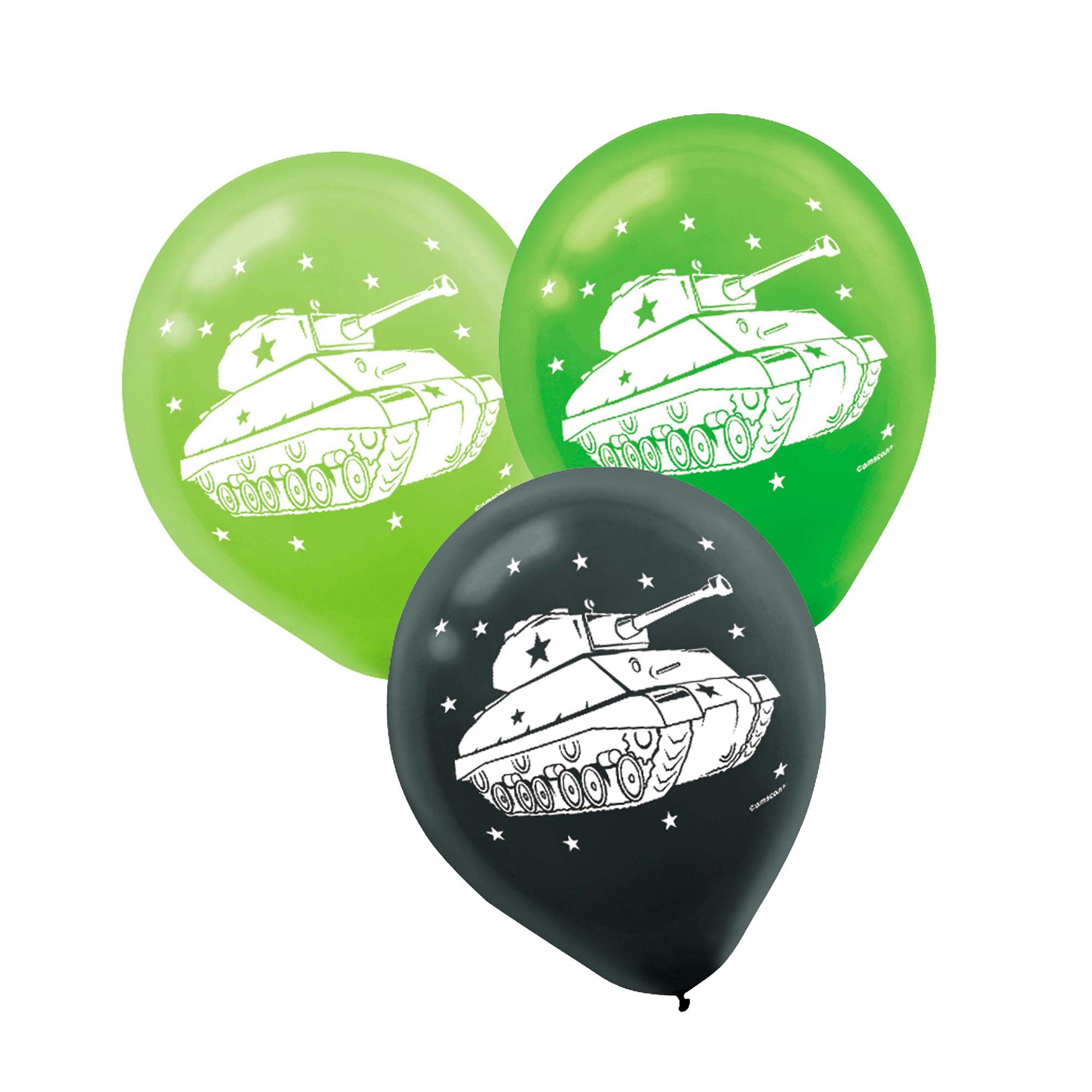 Camouflage Latex Balloons 12in, 6pcs Balloons & Streamers - Party Centre