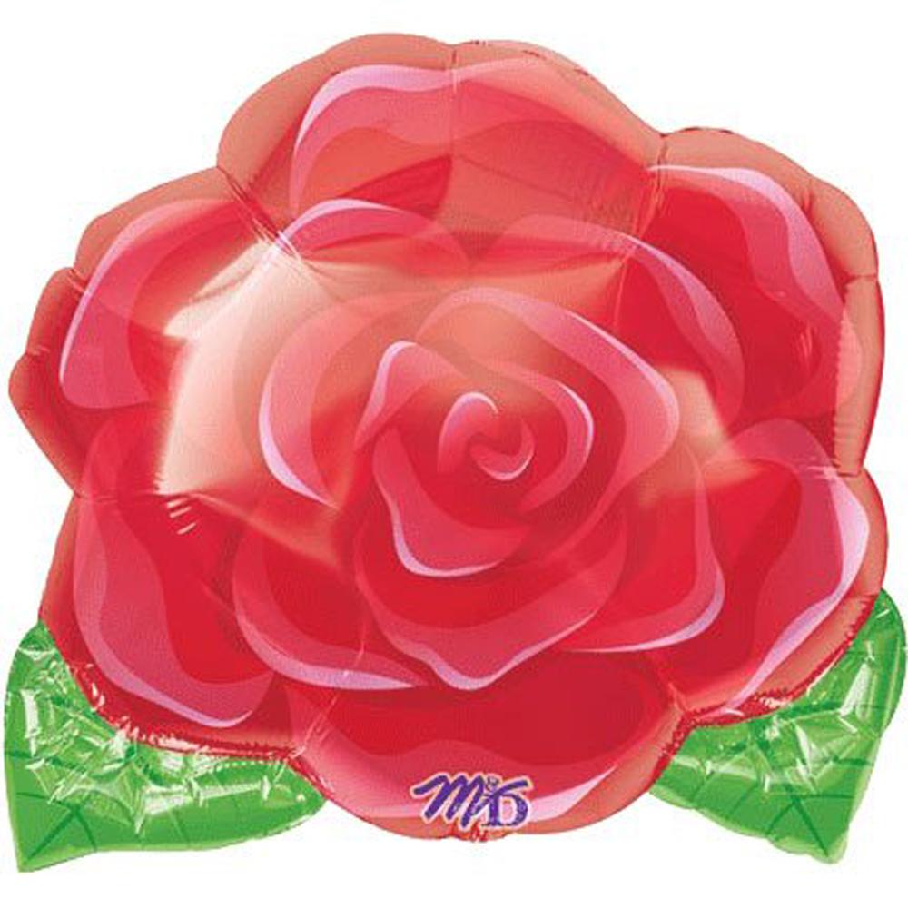 Blooming Rose Foil Balloon 18in Balloons & Streamers - Party Centre