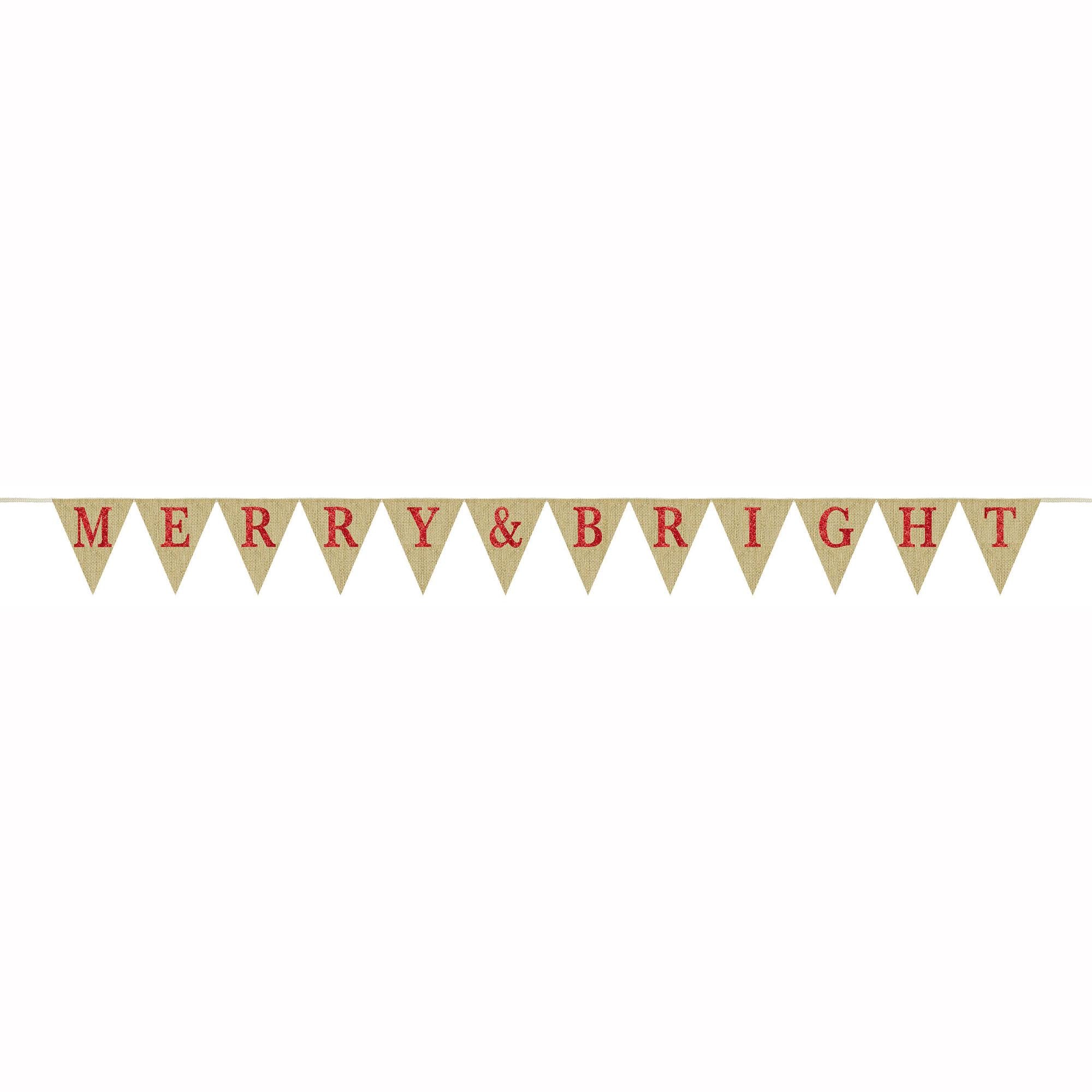 Christmas Pennant Banner 9ft x 7in Decorations - Party Centre