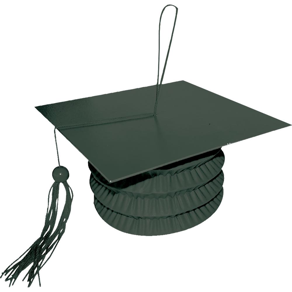 Black Grad Cap Paper Lantern Weight Balloons & Streamers - Party Centre