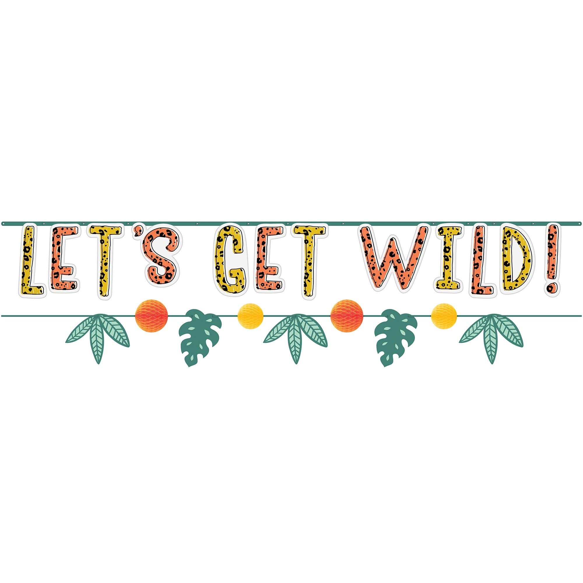 Get Wild Birthday Banner Decoration Kit 2pcs