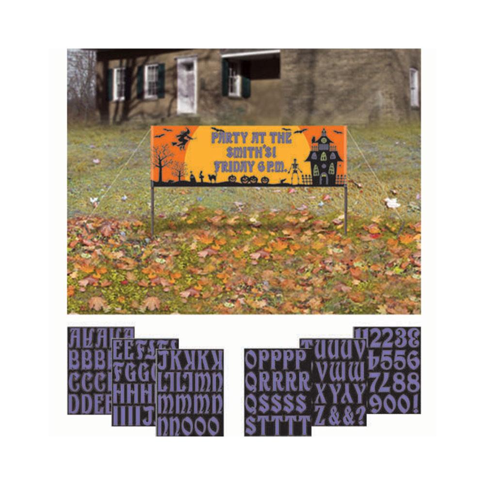 Halloween Personalized Yard Banner 48in Decorations - Party Centre