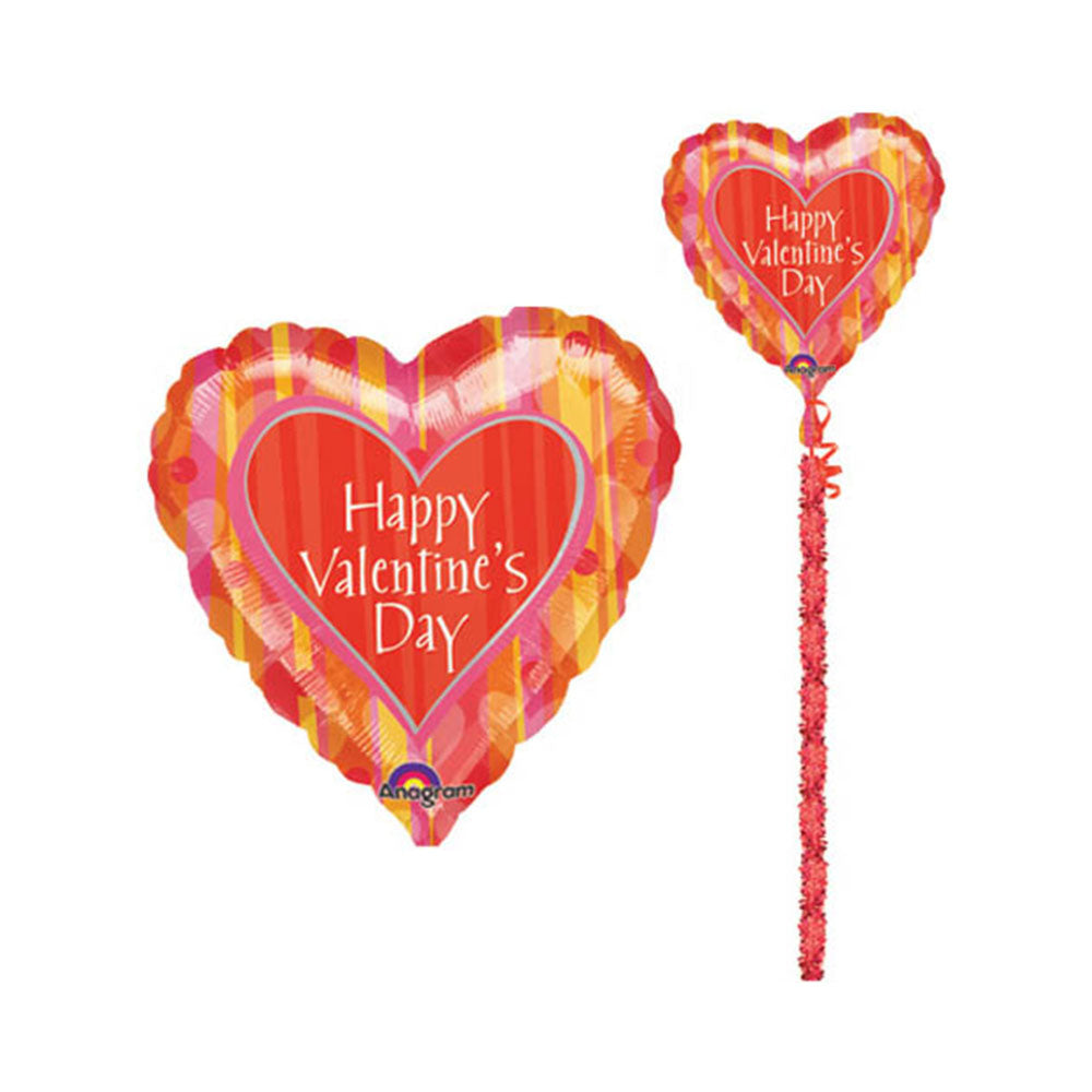 Valentine Orange Crush Garland Tail Balloon 29in Balloons & Streamers - Party Centre