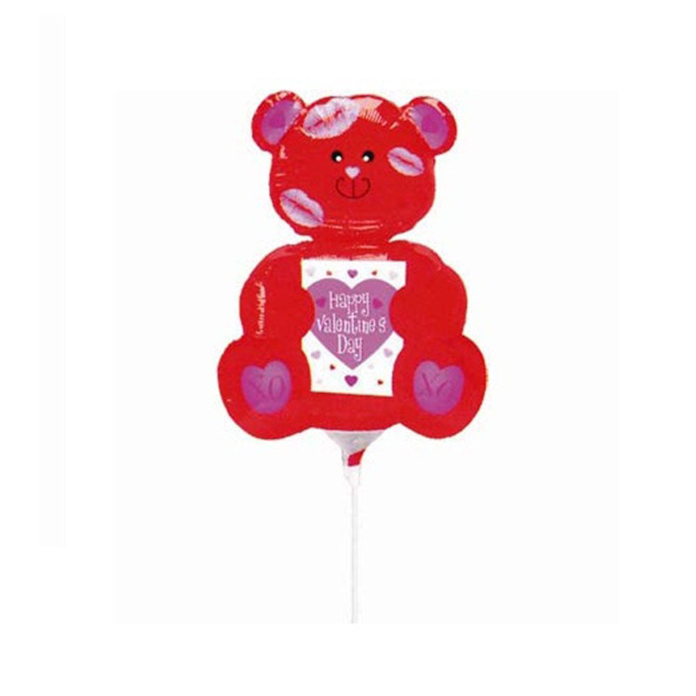 Happy Valentine's Day Bear Mini Shape Balloon Balloons & Streamers - Party Centre