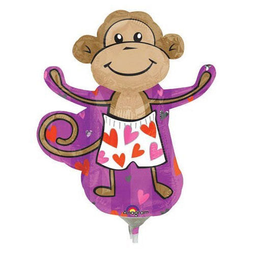 Love Monkey Mini Shape Balloon Balloons & Streamers - Party Centre