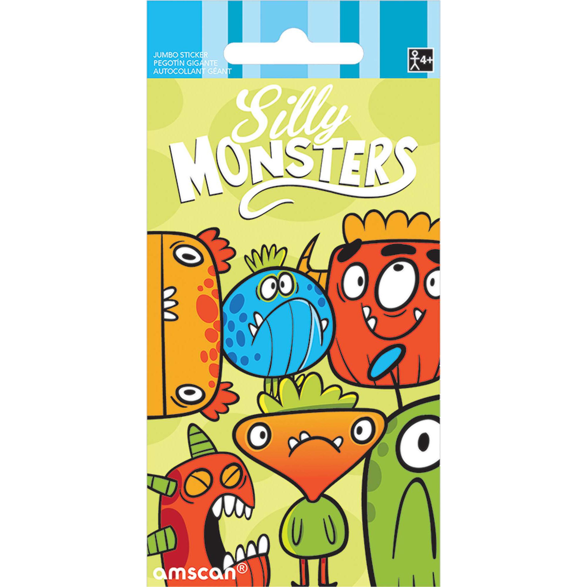 Silly Monsters Jumbo Sticker Party Favors - Party Centre