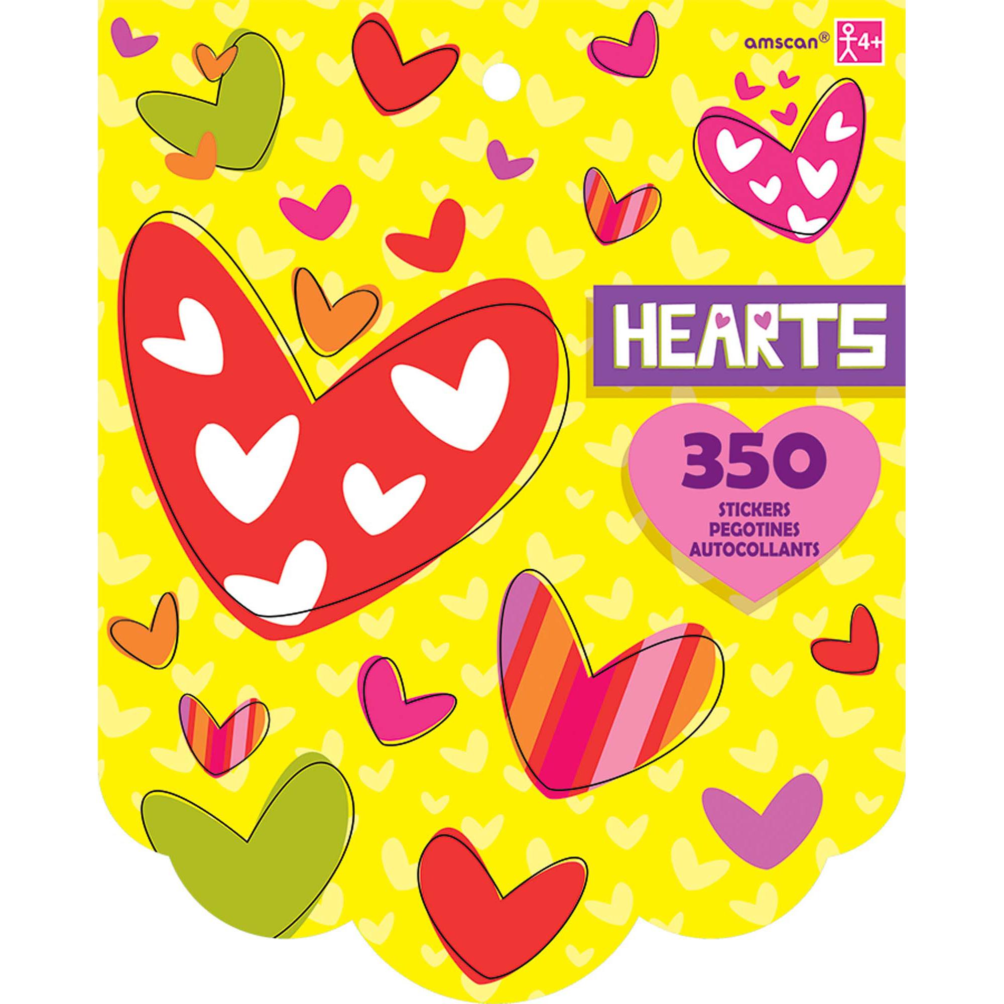 Hearts Book Sticker Party Favors - Party Centre