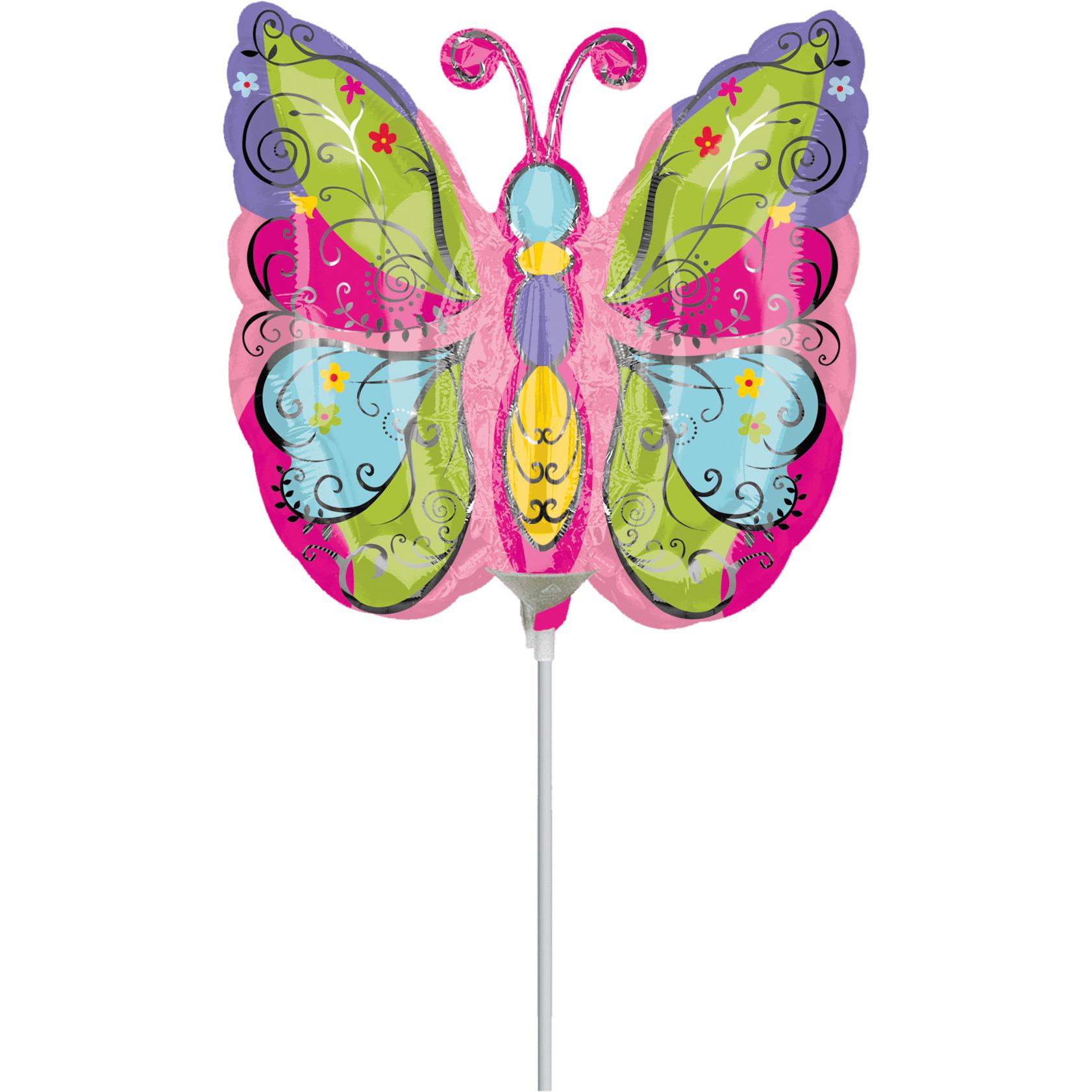 Whimsical Garden Butterfly Mini Shape Foil Balloon Balloons & Streamers - Party Centre