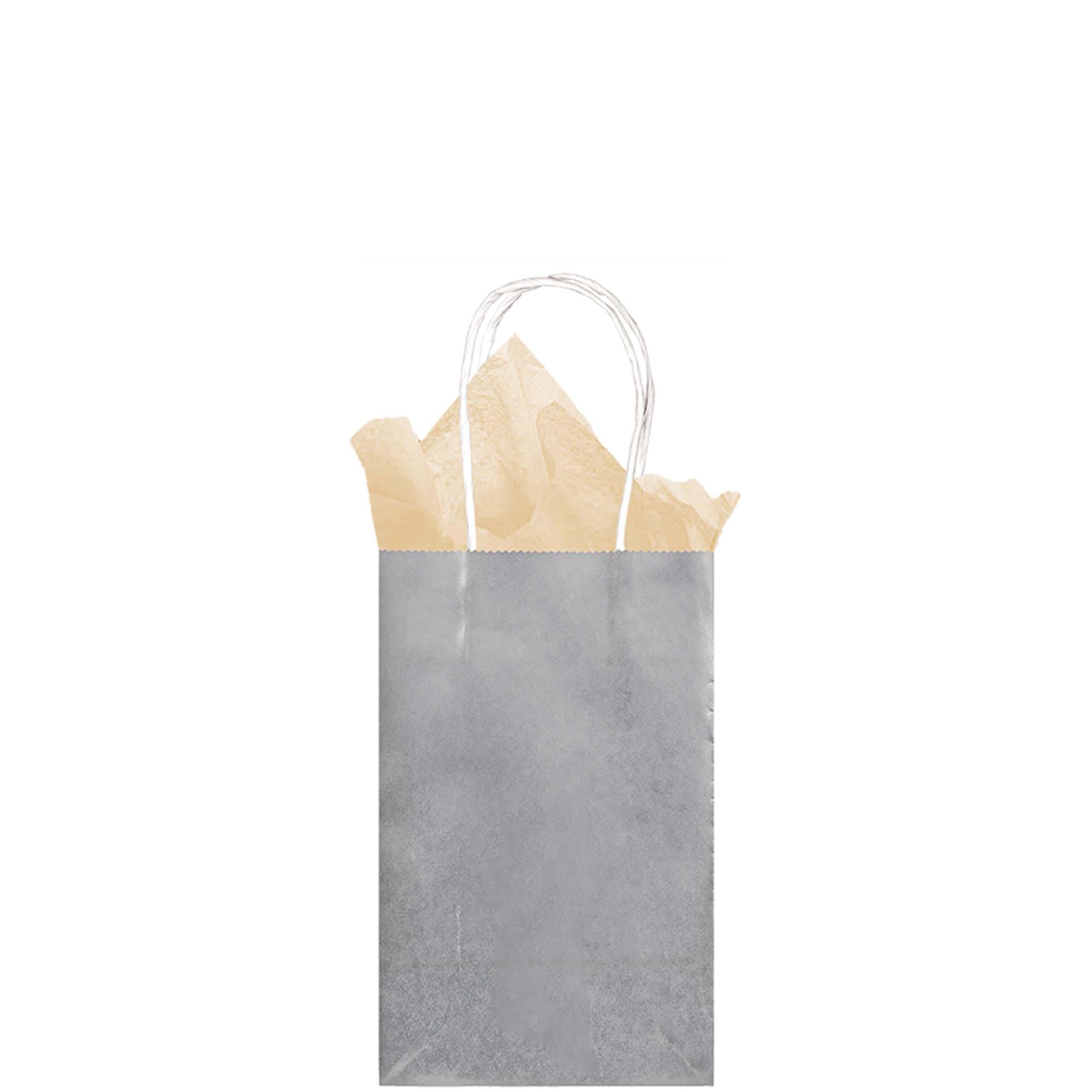 Silver Foil Solid Kraft Bag - Small Party Favors - Party Centre