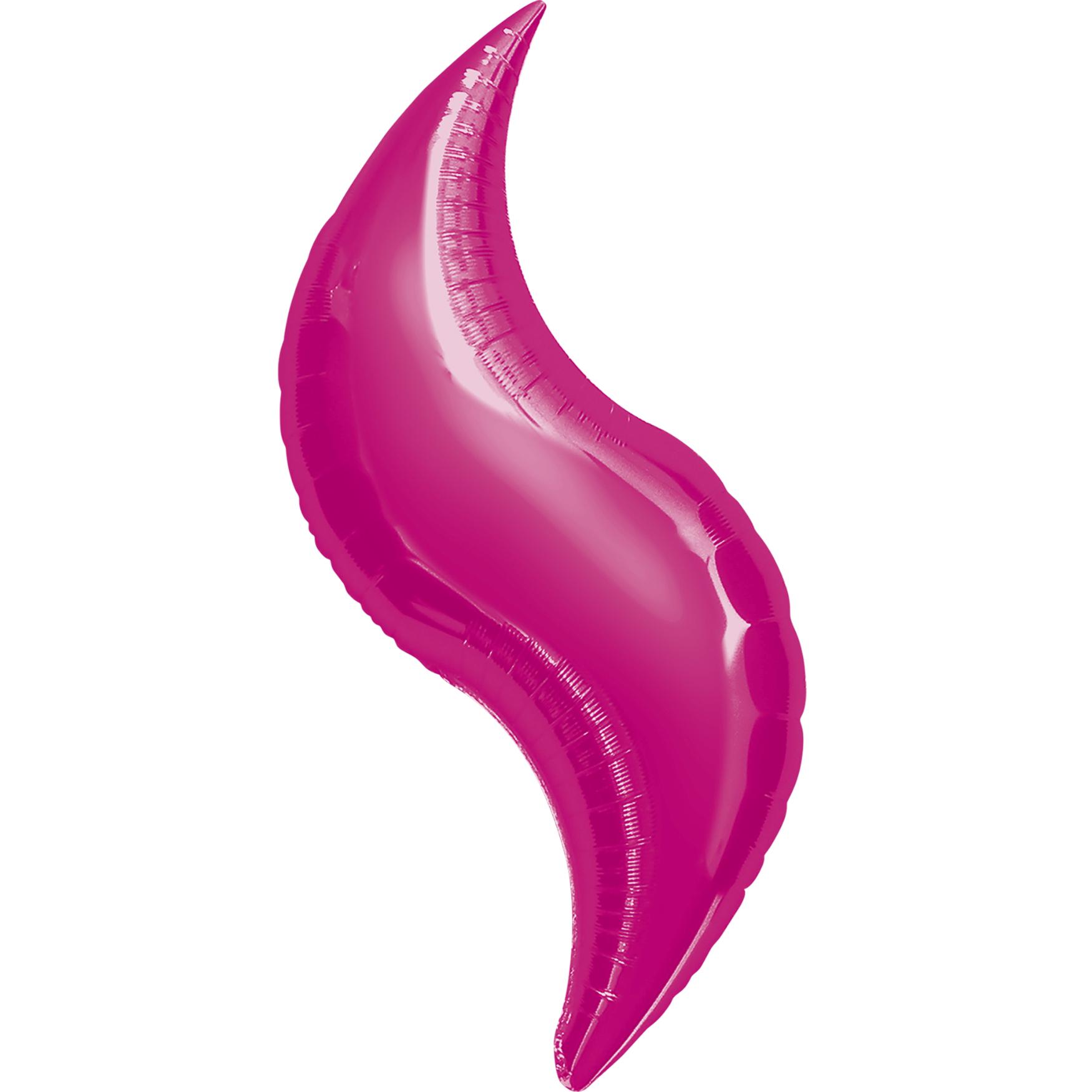 Fuchsia Curve Super Shape Balloon 42in Balloons & Streamers - Party Centre