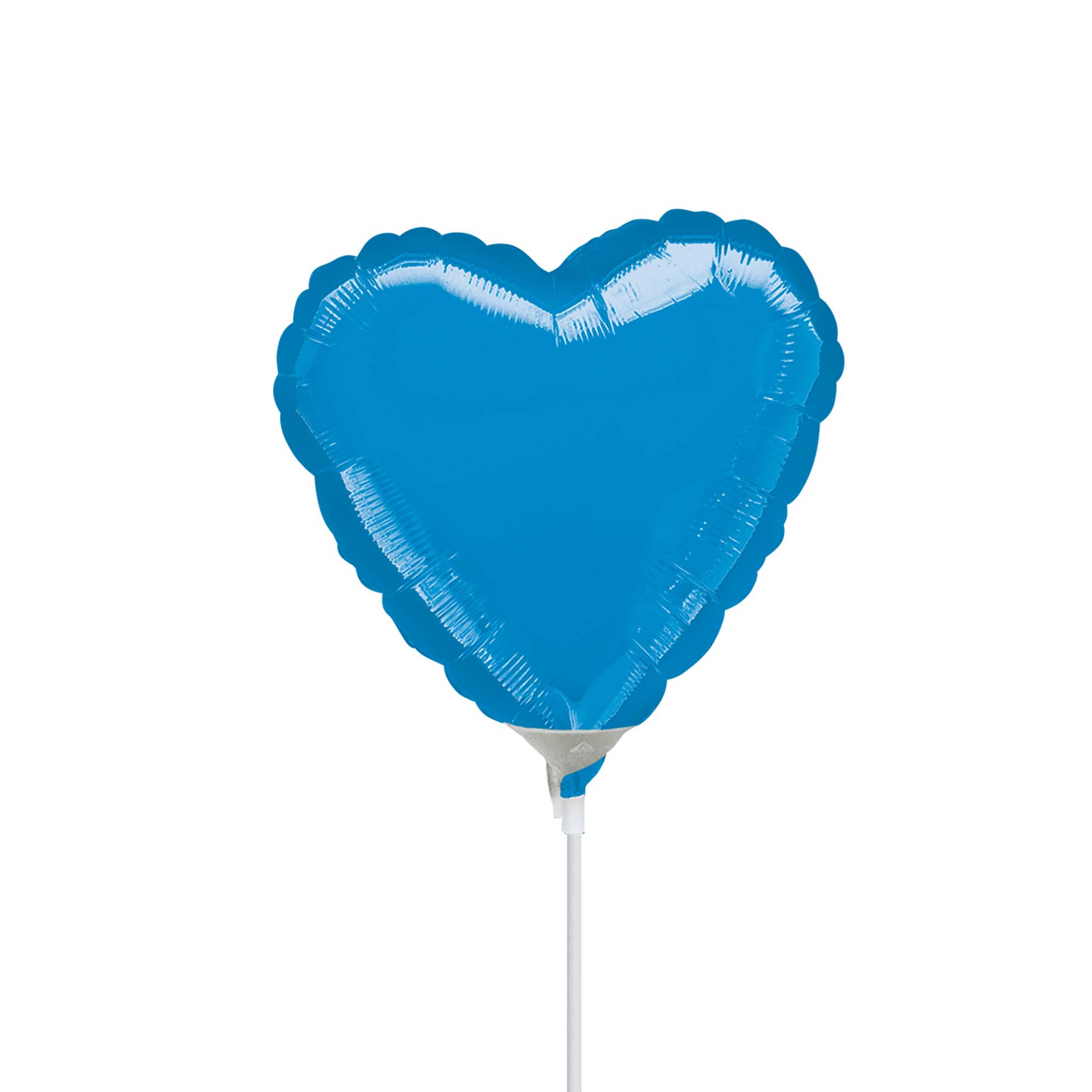 Metallic Blue Heart Foil Balloon 9in Balloons & Streamers - Party Centre