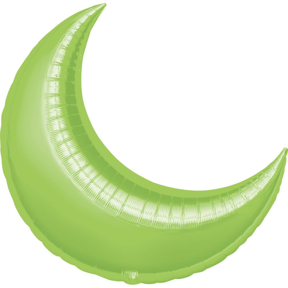 Lime Crescent Super Shape Balloon  35in Balloons & Streamers - Party Centre