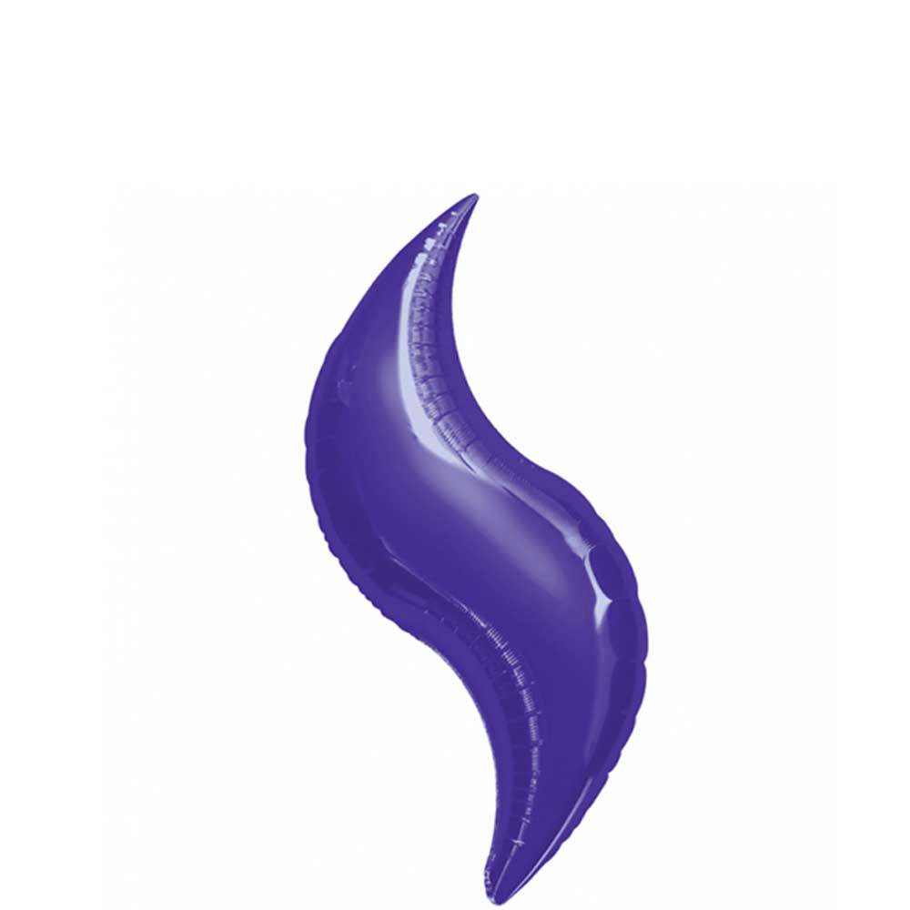 Purple Curve Foil Balloon 28in Balloons & Streamers - Party Centre