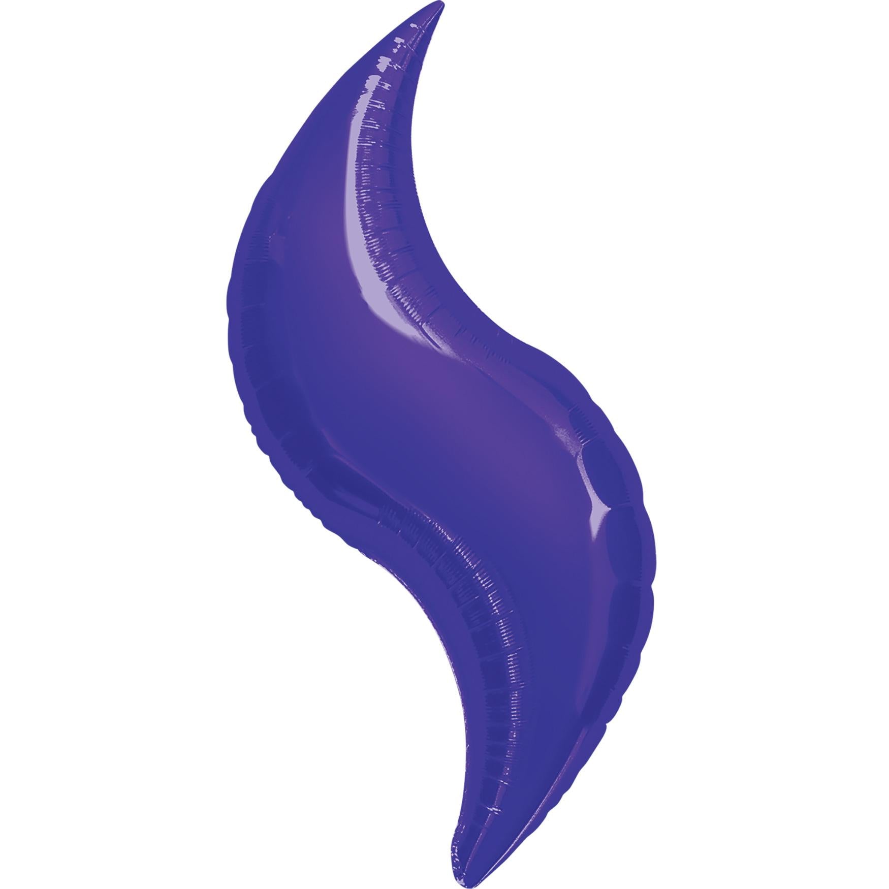Purple Curve Super Shape Balloon 42in Balloons & Streamers - Party Centre