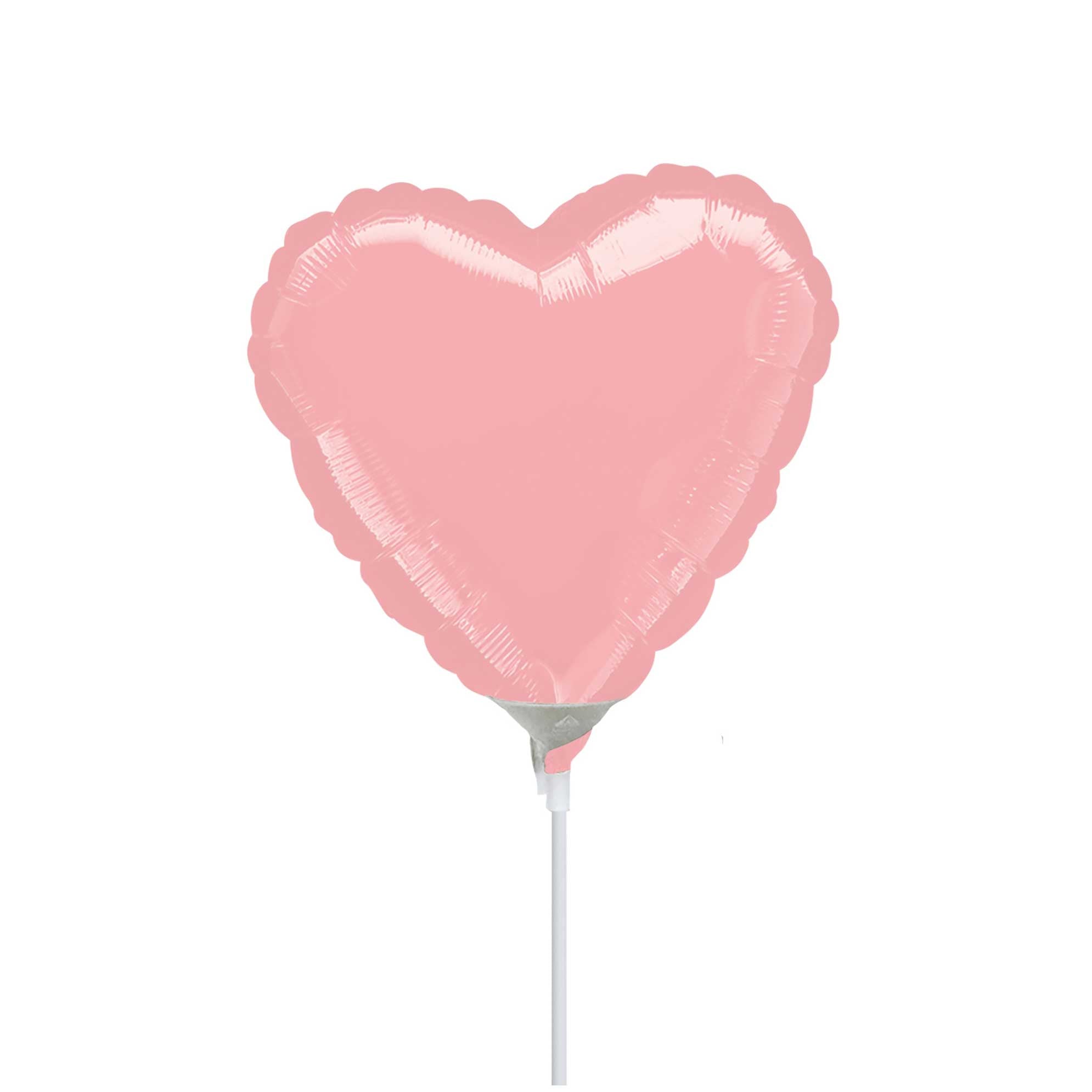 Pastel Pink Heart Mini Shape Balloon 9in Balloons & Streamers - Party Centre
