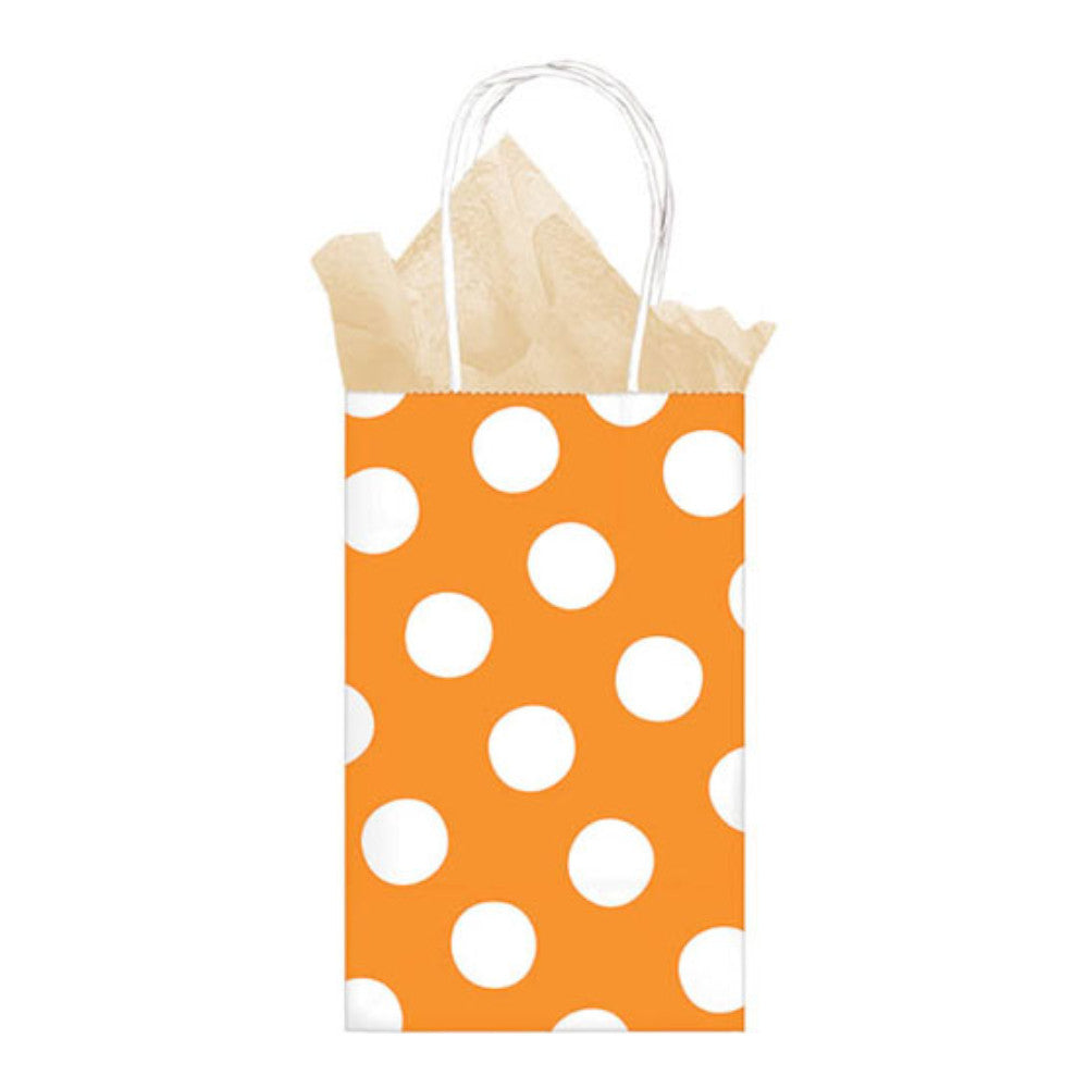 Peel Orange Dots Small Kraft Bag Party Favors - Party Centre