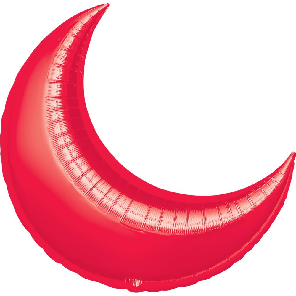 Red Crescent Super Shape Balloon 35in Balloons & Streamers - Party Centre