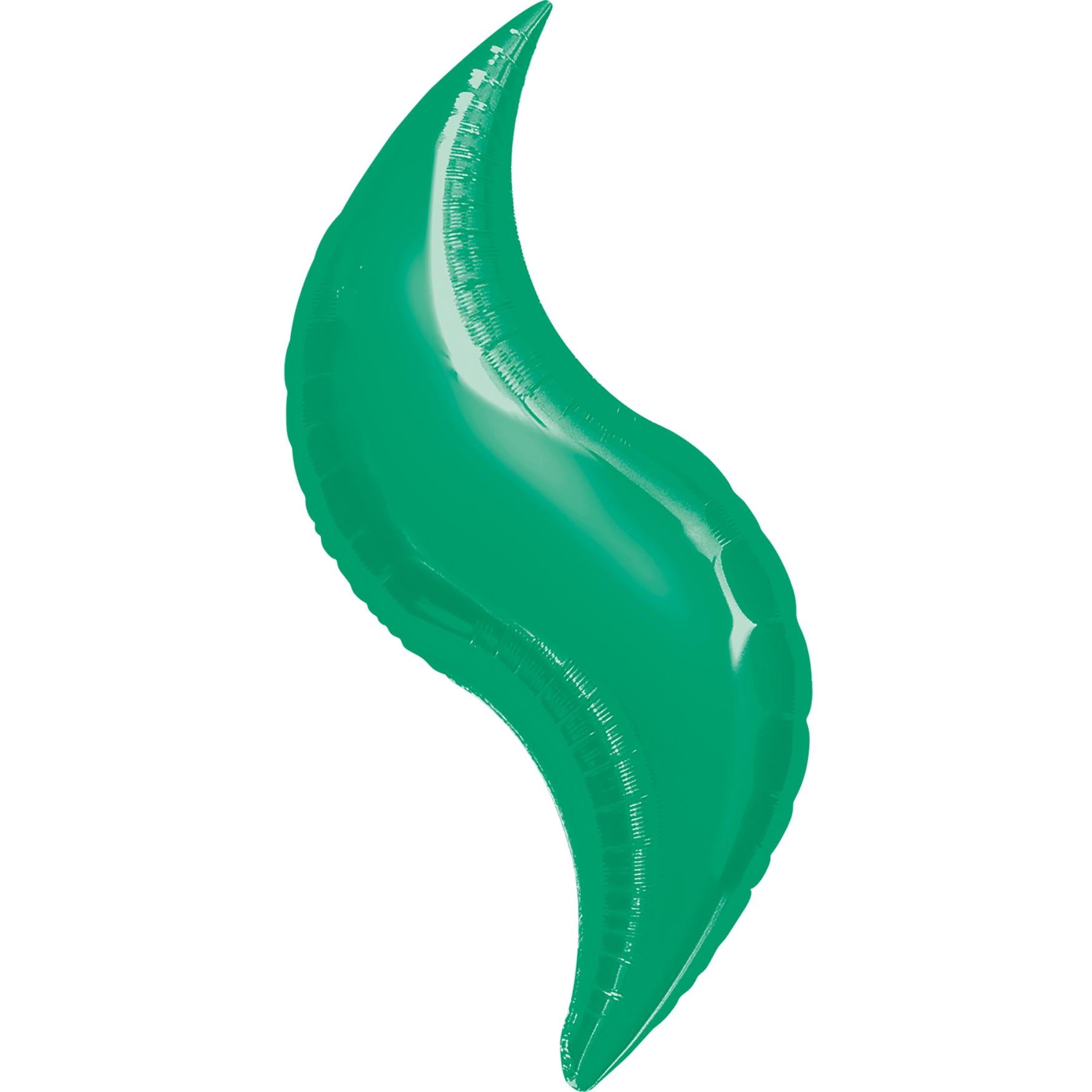 Green Curve Super Shape Balloon 42in Balloons & Streamers - Party Centre