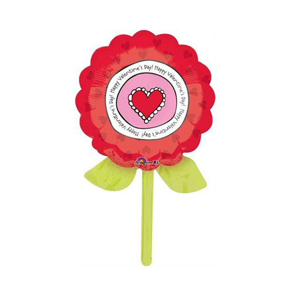 Valentine Artful Flower Supershape Balloon 33in Balloons & Streamers - Party Centre
