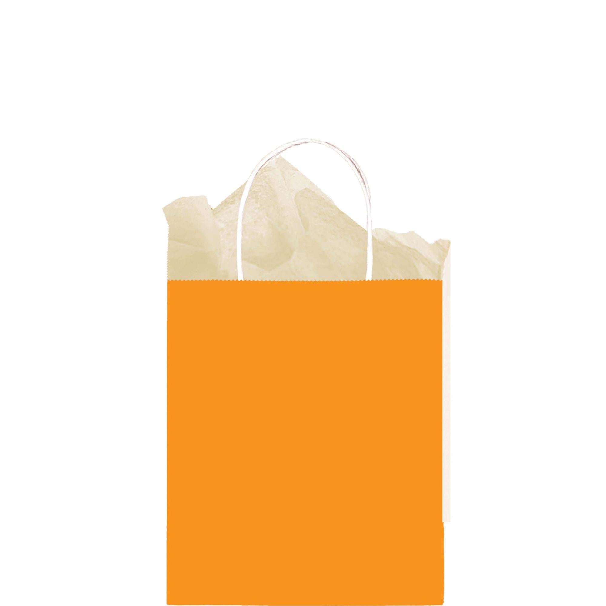 Orange Medium Kraft Bag Party Favors - Party Centre