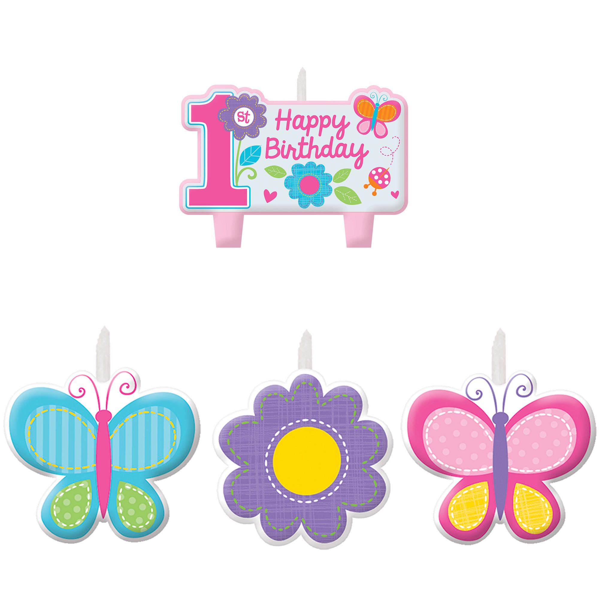 Sweet Birthday Girl Candle Set 4pcs Party Accessories - Party Centre