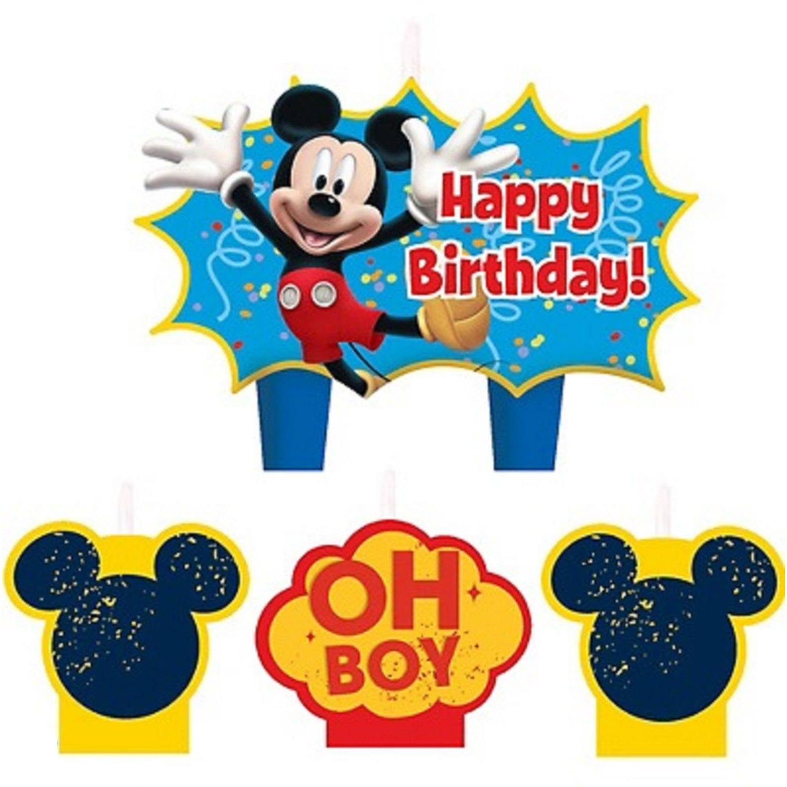 Mickey Mouse Molded Cake Candle Set Party Accessories - Party Centre