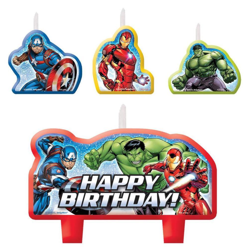 Epic Avengers Birthday Candle Set 4pcs Party Accessories - Party Centre