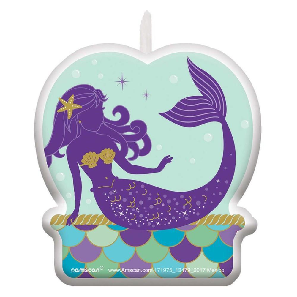 Mermaid Wishes Birthday Candle Party Accessories - Party Centre