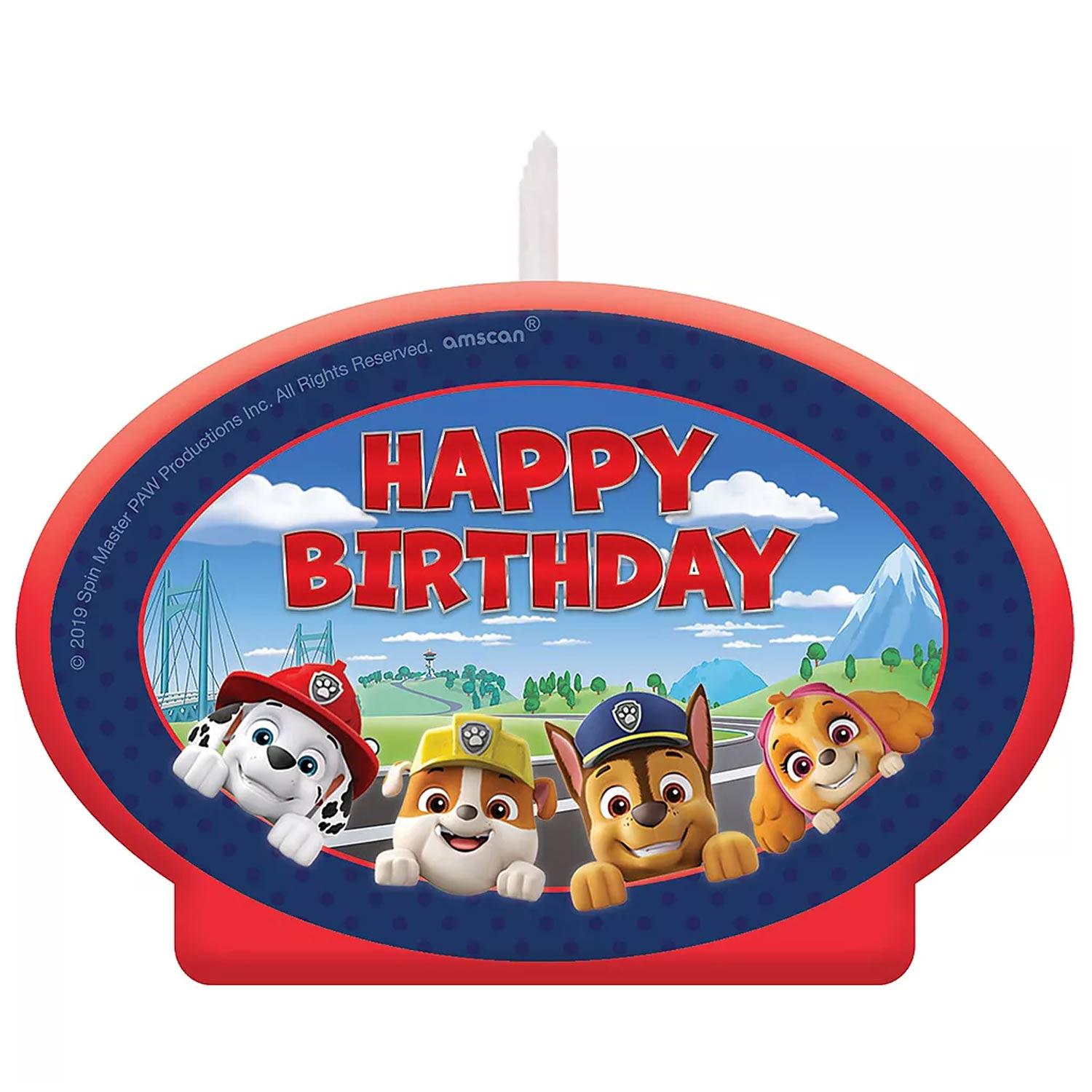 Paw Patrol Adventures Birthday Candle 4.5in Party Accessories - Party Centre