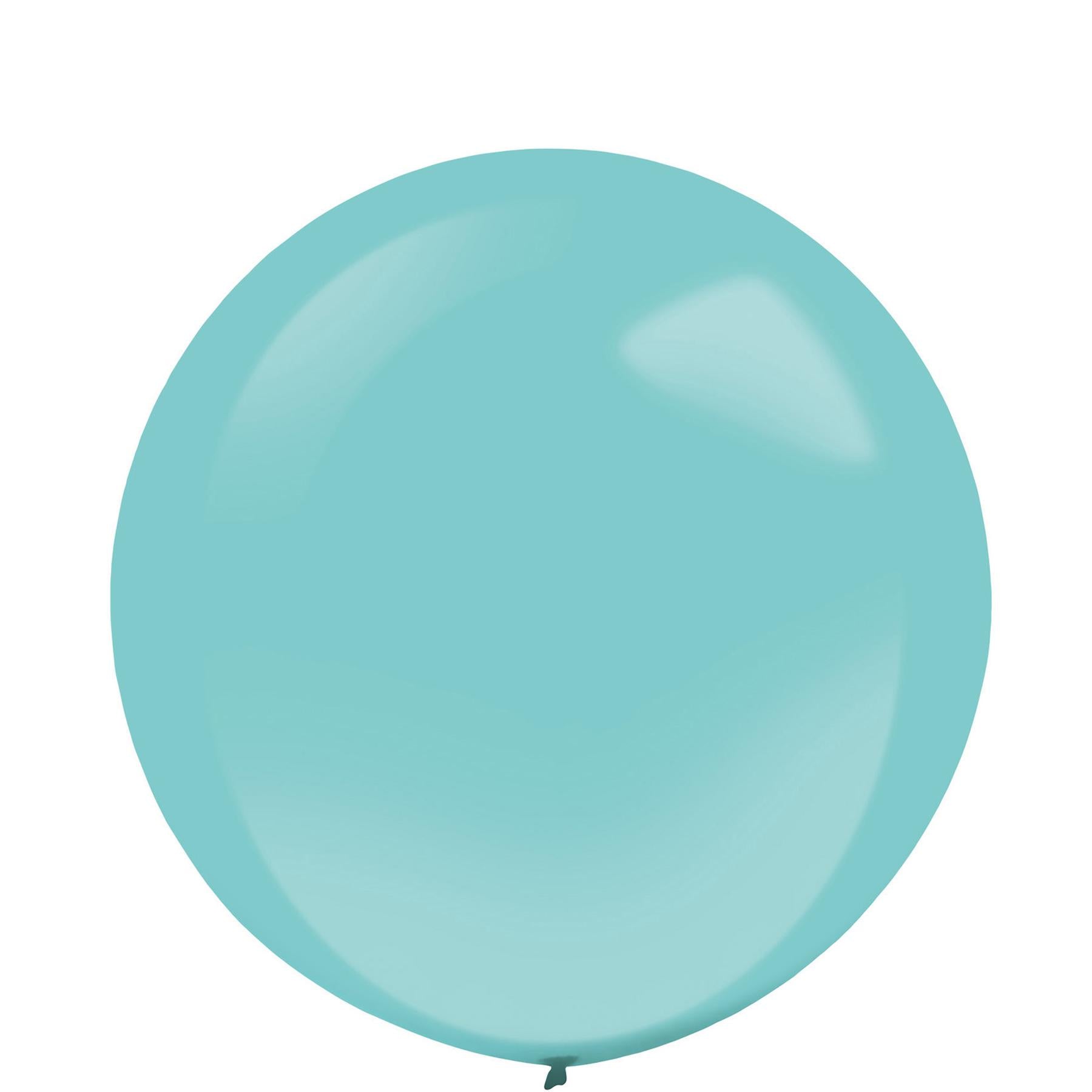 Robins Egg Blue Fashion Latex Balloons 24in, 4pcs Balloons & Streamers - Party Centre