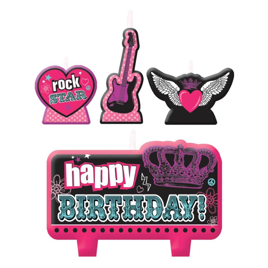Rocker Princess Birthday Set Candle Party Accessories - Party Centre