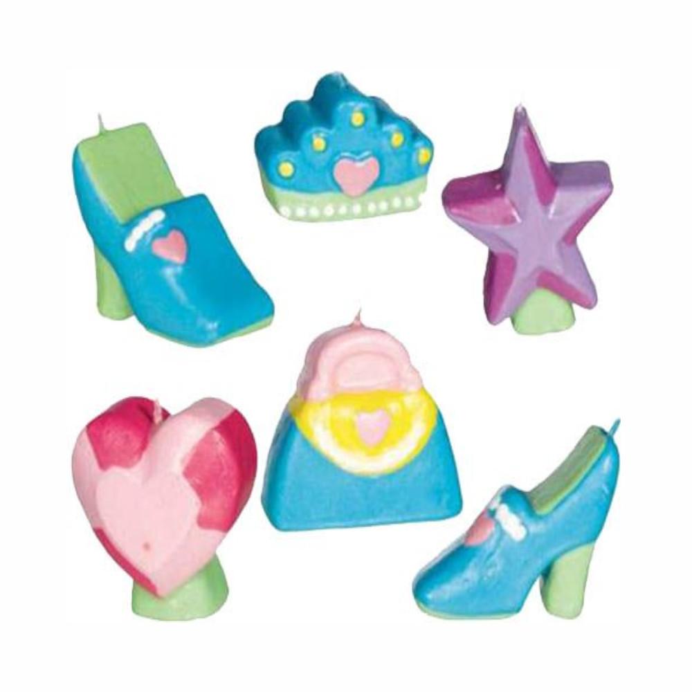 Princess Mini Molded Candles 1 1/4in, 6pcs Party Accessories - Party Centre