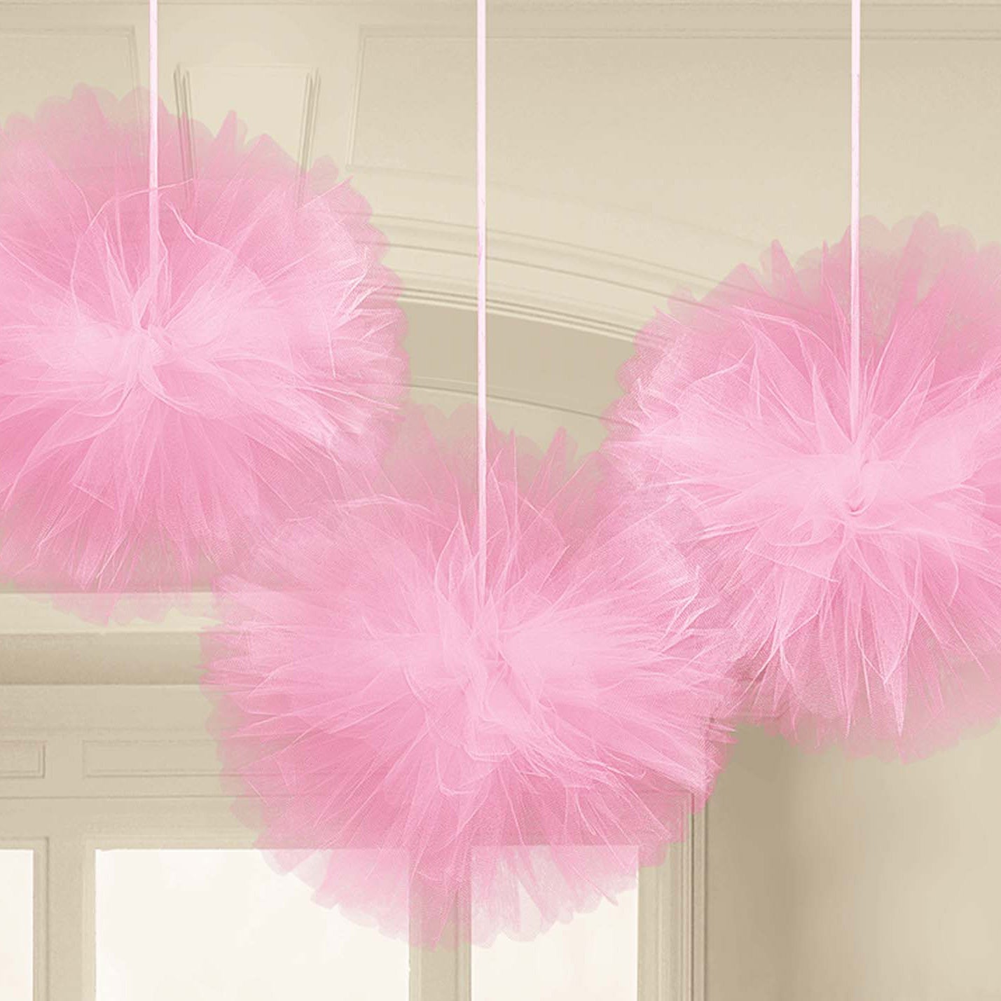 New Pink Fluffy Tulle Wedding  Decoration