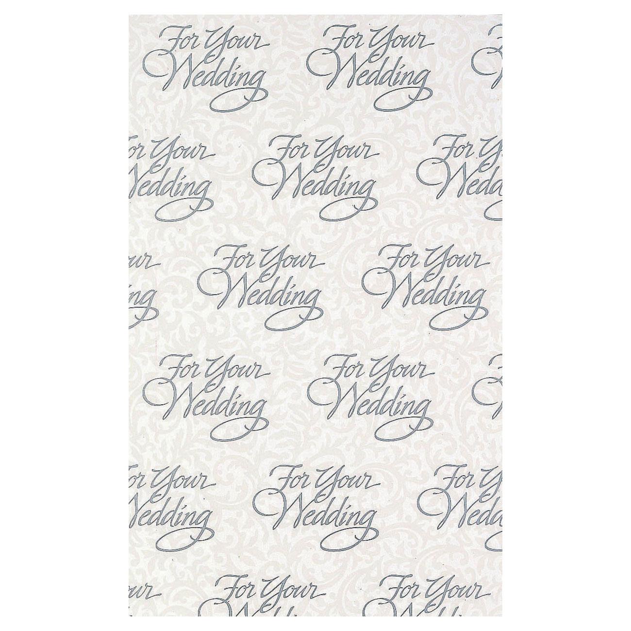 Wedding Wishes Gift Wrap 5ft X 30in Party Favors - Party Centre