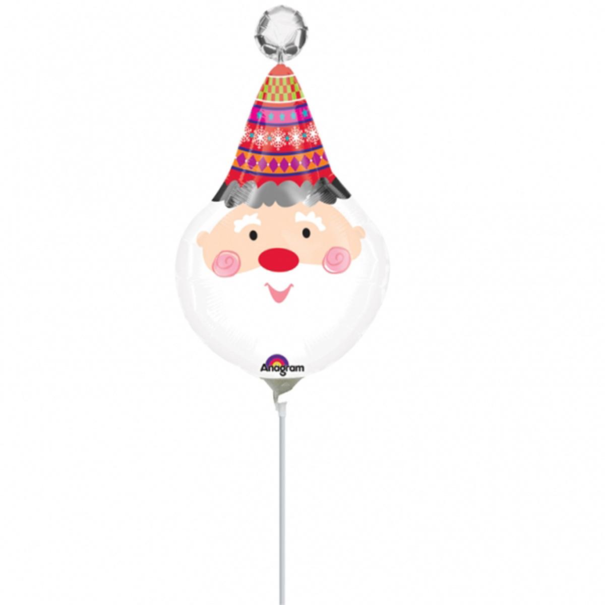 Jolly Santa Mini Shape Balloon Balloons & Streamers - Party Centre
