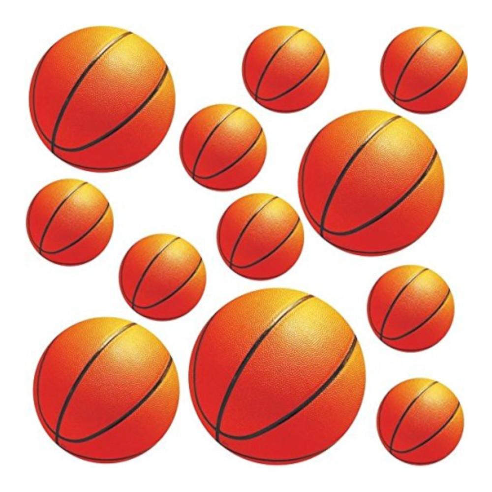 Basketball Cutout Assorted Value Pack 12pcs Decorations - Party Centre