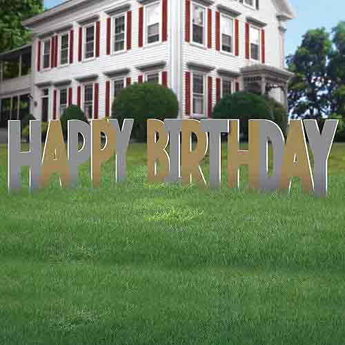 Happy Birthday Corrugated Yard Sign