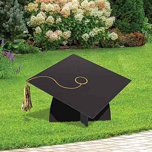 Large Dimensional Graduation Cap Yard Sign