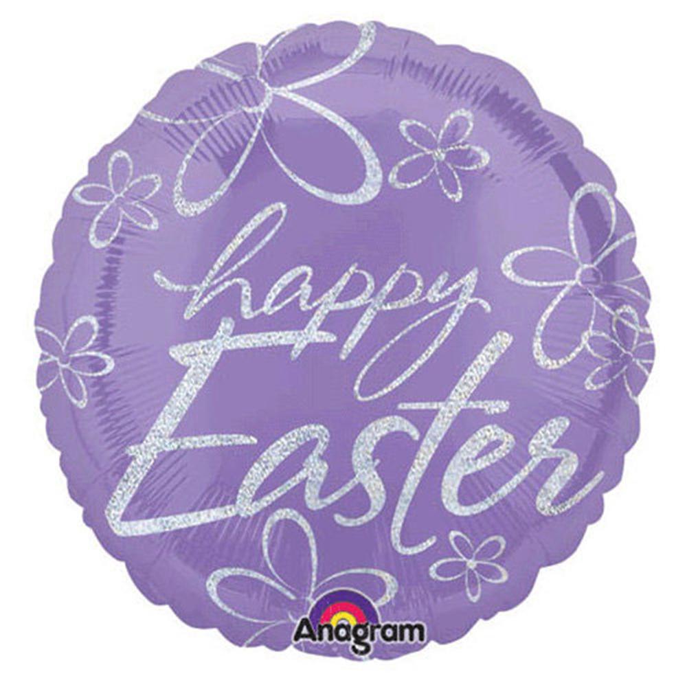Easter Sparkles Holographic Foil Balloon 18in Balloons & Streamers - Party Centre