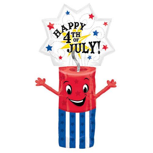 4th Of July Firecracker Supershape Balloon Balloons & Streamers - Party Centre